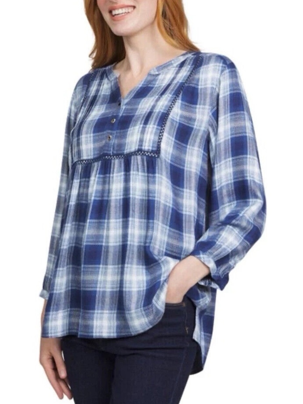 Wrangler Flannel Babydoll shirt 3/4 sleeve